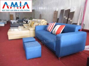 Hình ảnh cho mẫu ghế sofa văng nỉ đẹp 2 chỗ AmiA SFN104 đẹp hiện đại