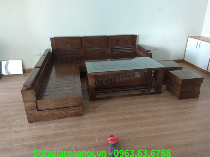 Hình ảnh bộ bàn ghế sofa gỗ phòng khách đẹp được cung cấp bởi Nội thất AmiA