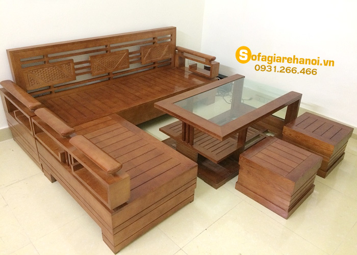 Hình ảnh Bộ sofa gỗ đẹp hiện đại giá rẻ cho phòng khách gia đình Việt