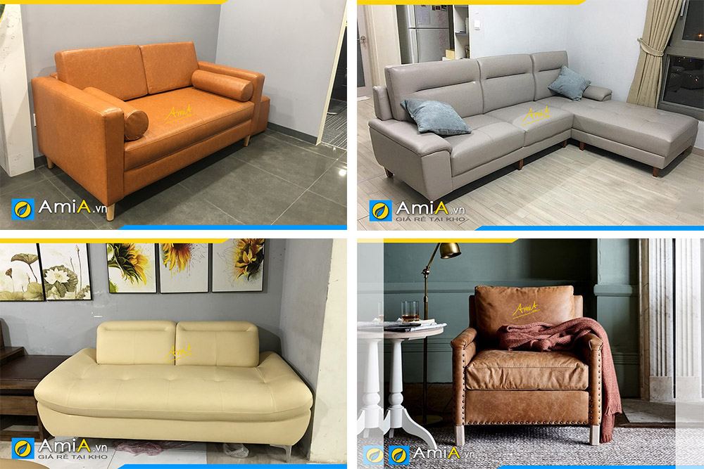 Ghế sofa da micro với kích thước phổ thông