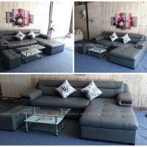 Hình ảnh Các mẫu sofa đẹp chữ L với chất liệu da hiện đại