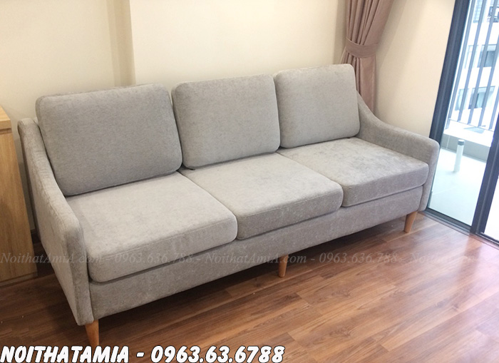 Hình ảnh Các mẫu sofa nỉ đẹp thiết kế dạng ghế sofa văng 3 chỗ