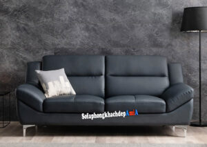 hình ảnh Mẫu sofa văng giá rẻ phòng khách đẹp hiện đại với gam màu đen sang trọng