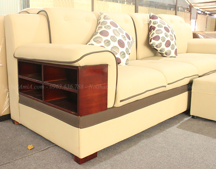 Hình ảnh chi tiết chụp thực tế mẫu ghế sofa da đẹp tại Nội thất AmiA