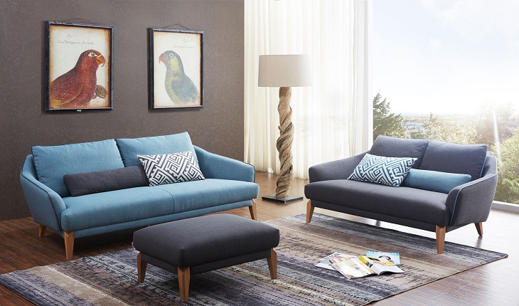 Cách phối hợp màu sắc cho mẫu bàn ghế sofa phòng khách nhỏ