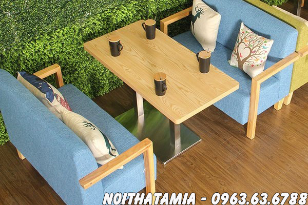 Hình ảnh Ghế sofa cafe đẹp hiện đại kết hợp bàn trà đẹp