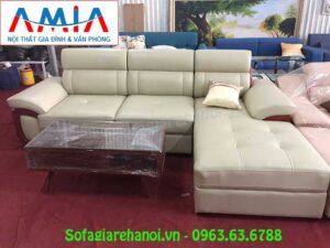 Hình ảnh bộ ghế sofa da góc chữ L 3 chỗ là sự lựa chọn hoàn hảo và tuyệt vời