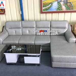 Hình ảnh Mẫu ghế sofa da đẹp cho phòng khách lớn thiết kế hình chữ L 4 chỗ độc đáo