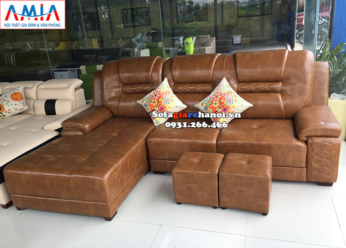 Hình ảnh Ghế sofa da đẹp cho phòng khách nhà phố, nhà chung cư có diện tích tương đối rộng