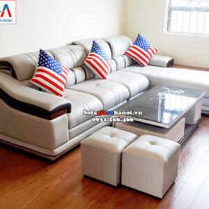 Hình ảnh Ghế sofa da đẹp phòng khách hiện đại và sang trọng