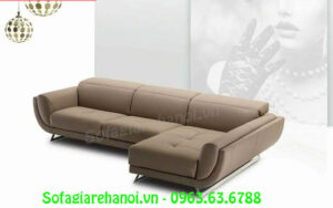 Hình ảnh mẫu ghế sofa da góc chữ L 3 chỗ đẹp hiện đại và sang trọng