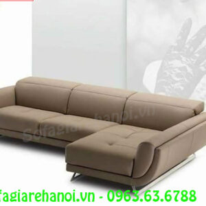 Hình ảnh mẫu ghế sofa da góc chữ L 3 chỗ đẹp hiện đại và sang trọng