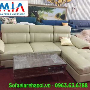 Hình ảnh mẫu ghế sofa da góc chữ L đẹp hiện đại và sang trọng