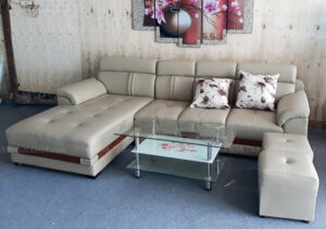 Hình ảnh Mẫu ghế sofa đẹp da chữ L hiện đại và sang trọng