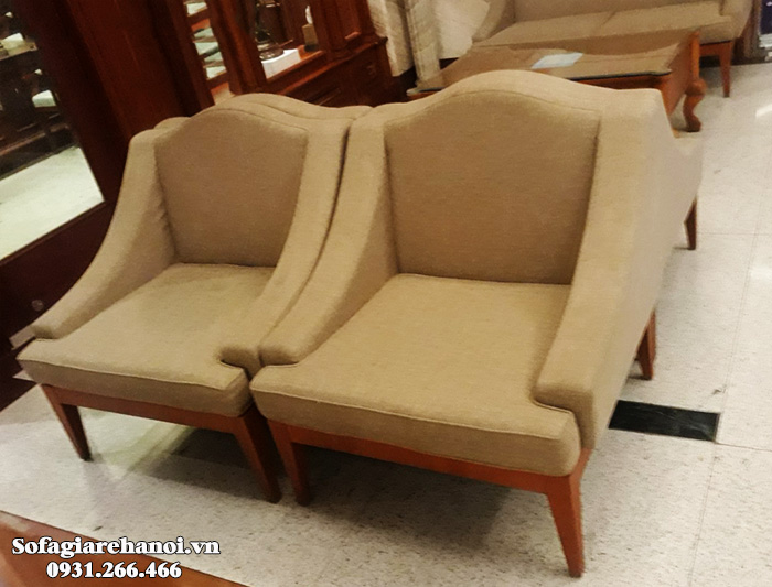 Hình ảnh Ghế sofa gỗ đệm nỉ đẹp hiện đại