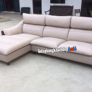 Hình ảnh Ghế sofa góc da Hàn Quốc giá rẻ cho phòng khách đẹp hiện đại