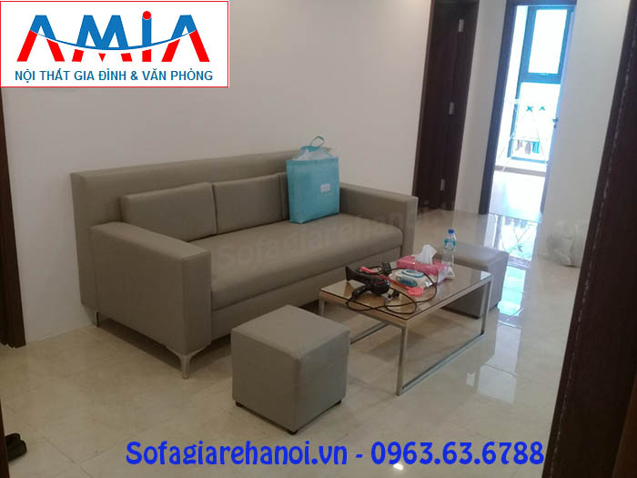 Hình ảnh ghế sofa nhỏ gọn đẹp hiện đại kết hợp bàn trà sofa đẹp