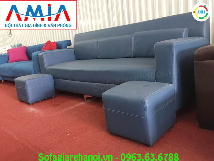 Hình ảnh sofa da nhỏ đẹp hiện đại với chất liệu da thiết kế dạng ghế văng