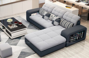 Hình ảnh Mẫu ghế sofa đẹp nỉ chữ L thật hiện đại và sang trọng