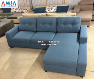 Hình ảnh Mẫu ghế sofa nỉ chữ L đẹp giá rẻ Hà Nội cho không gian phòng khách hiện đại