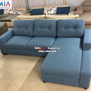 Hình ảnh Mẫu ghế sofa nỉ chữ L đẹp giá rẻ Hà Nội cho không gian phòng khách hiện đại