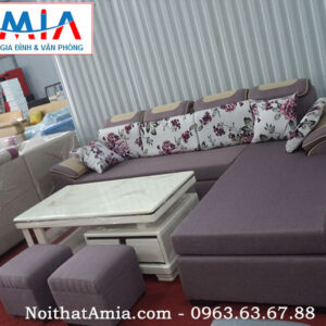 Hình ảnh cho mẫu sofa nỉ phòng khách đẹp vừa hiện đại vừa sang trọng và tinh tế