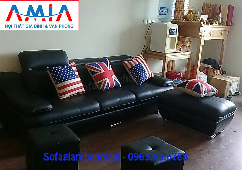 Hình ảnh cho mẫu ghế sofa văng da 3 chỗ được đặt làm theo yêu cầu tại Nội thất AmiA