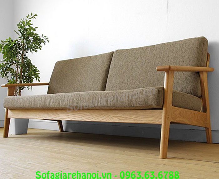 Hình ảnh mẫu ghế sofa văng đẹp chất liệu gỗ có thêm nệm mút