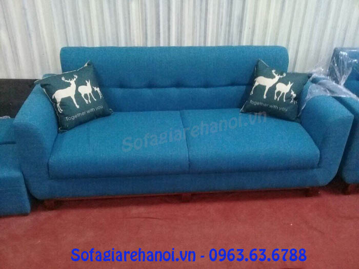 Hình ảnh cho mẫu ghế sofa văng nỉ màu xanh đẹp hiện đại giá rẻ