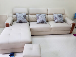 Hình ảnh ghế sofa da đẹp chụp thực tế tại nhà khách hàng