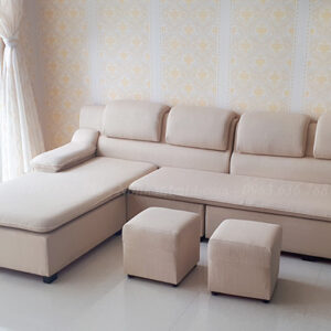 Hình ảnh Mẫu sản phẩm ghế sofa nỉ đẹp chữ L cho căn phòng khách đẹp gia đình