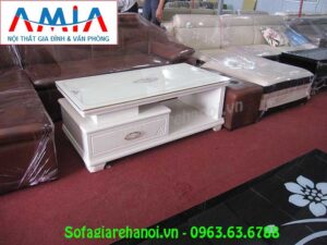 Hình ảnh bàn trà sofa đẹp màu trắng tinh khôi vừa hiện đại lại vừa sang trọng