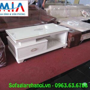 Hình ảnh bàn trà sofa đẹp màu trắng tinh khôi vừa hiện đại lại vừa sang trọng