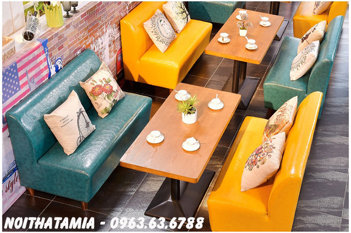 Hình ảnh Mẫu ghế sofa cafe đẹp hiện đại với nhiều gam màu đẹp