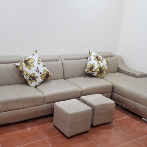 Hình ảnh Mẫu ghế sofa đẹp hiện đại và 2 đôn nhỏ