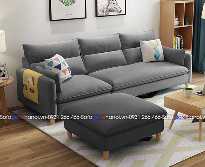 Hình ảnh Mẫu ghế sofa màu ghi hiện đại cho phòng khách đẹp