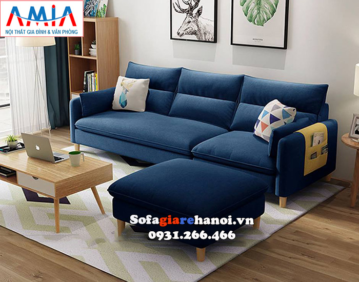 Hình ảnh Mẫu ghế sofa màu xanh cô ban rất được yêu thích và ưa chuộng