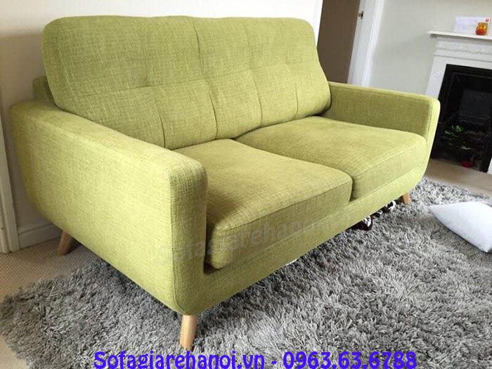 Hình ảnh sofa văng đẹp 2 chỗ kết hợp rút khuy độc đáo và