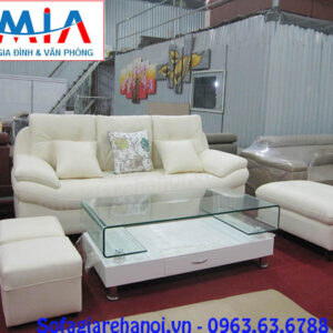 Hình ảnh ghế sofa nhỏ xinh màu trắng đẹp mê ly