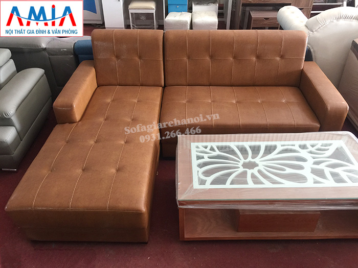 Hình ảnh Mẫu sofa da kích thước nhỏ cho nhà nhỏ, phòng khách nhỏ