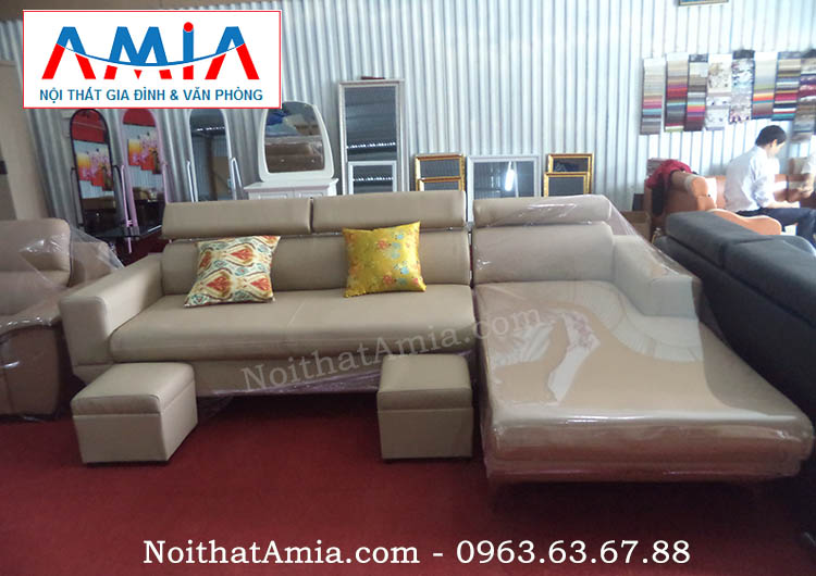 Hình ảnh cho mẫu sofa da phòng khách đẹp hiện đại tại Nội thất AmiA