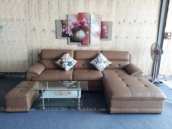 Hình ảnh Mẫu sofa đẹp da chữ l hiện đại và sang trọng cho căn phòng đẹp