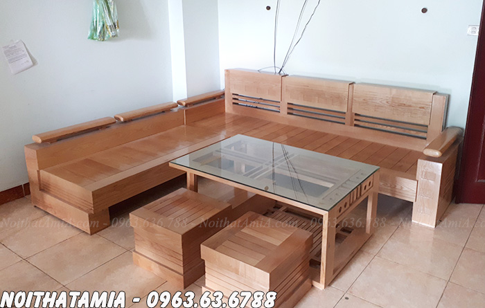 Hình ảnh Mẫu sofa gỗ đẹp hiện đại giá rẻ tại Hà Nội phân phối bởi Nội thất AmiA