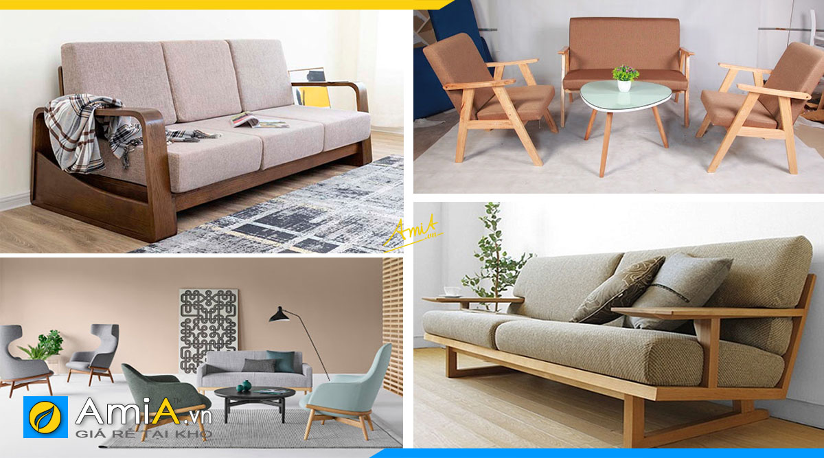 Mẫu sofa gỗ thiết kế thanh mảnh cho môi trường làm việc năng động