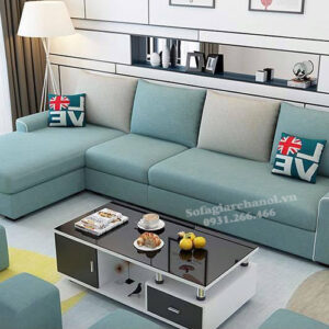 Hình ảnh Mẫu sofa nỉ đẹp chữ L 4 chỗ hiện đại và sang trọng