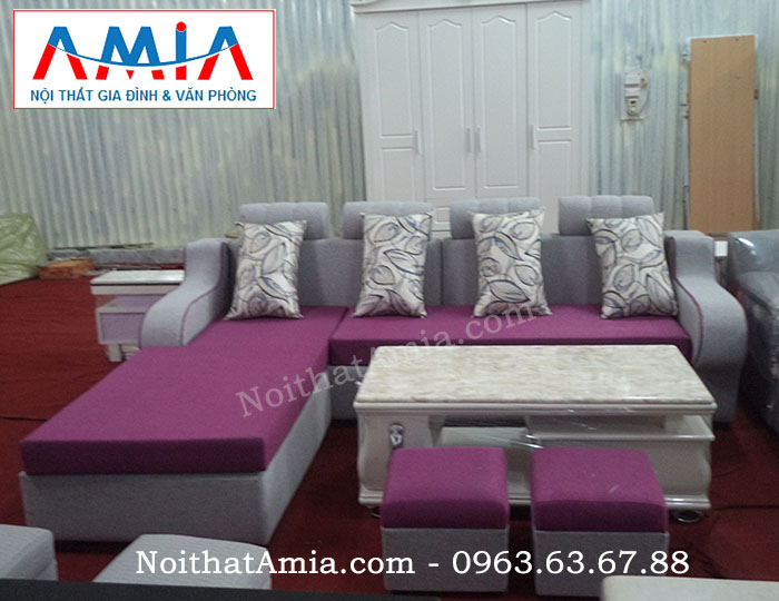 Hình ảnh cho mẫu sản phẩm sofa nỉ đẹp kết hợp bàn trà đá cao cấp