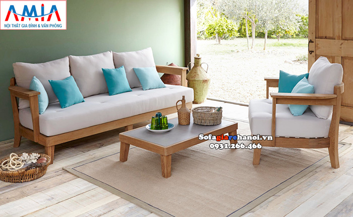 Hình ảnh ghế sofa gỗ giá rẻ tại Hà Nội đẹp mê ly