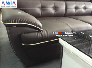 Hình ảnh mẫu sofa đẹp nhấp bằng da màu đen