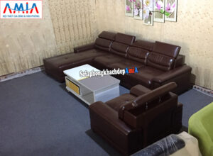 Hình ảnh Mẫu ghế sofa da cao cấp cho phòng khách lớn hiện đại