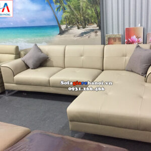 Hình ảnh Ghế sofa da chữ L cho phòng khách đẹp hiện đại thiết kế 3 chỗ tiện lợi